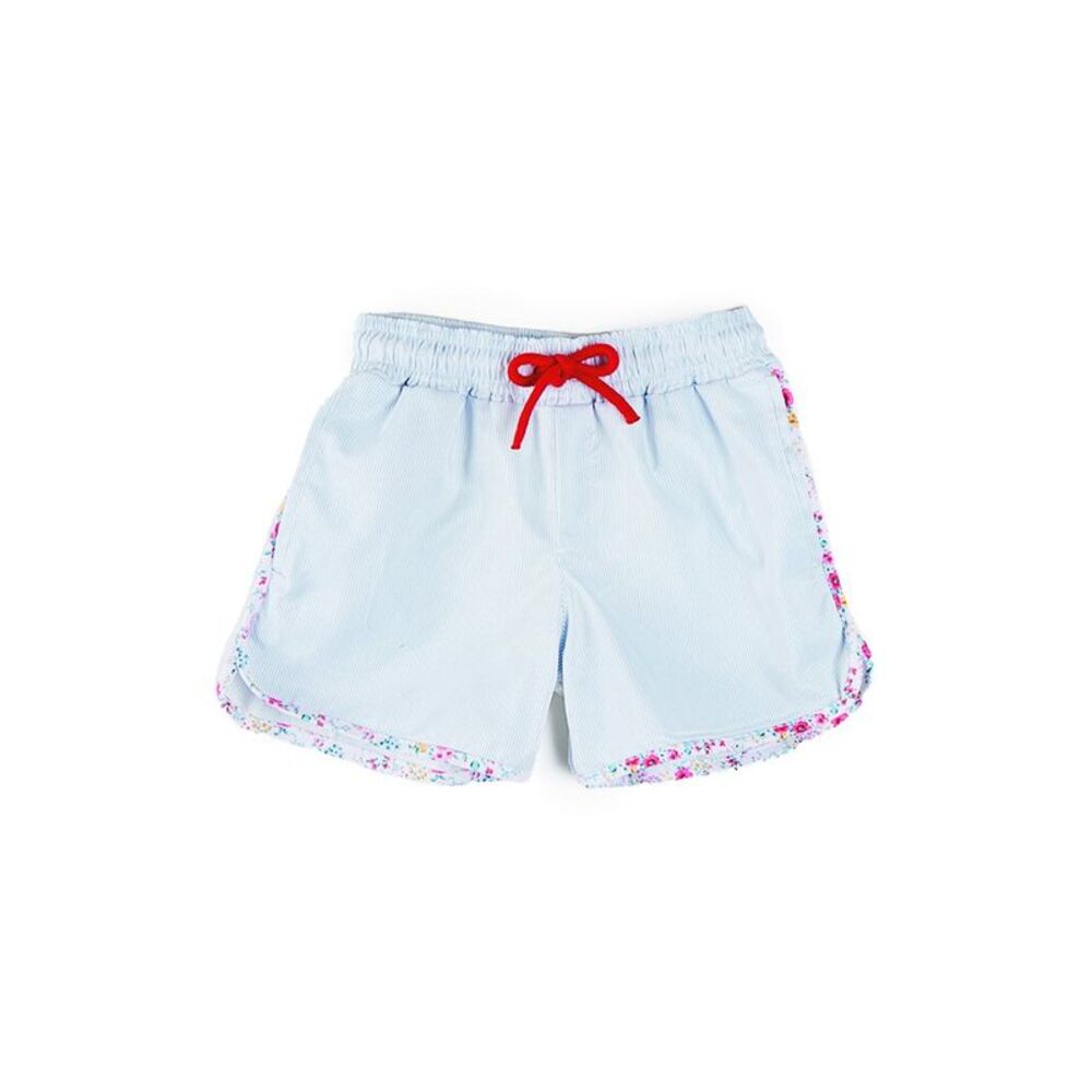 Pepa London Girls  Striped Contrast Trim Swim Short